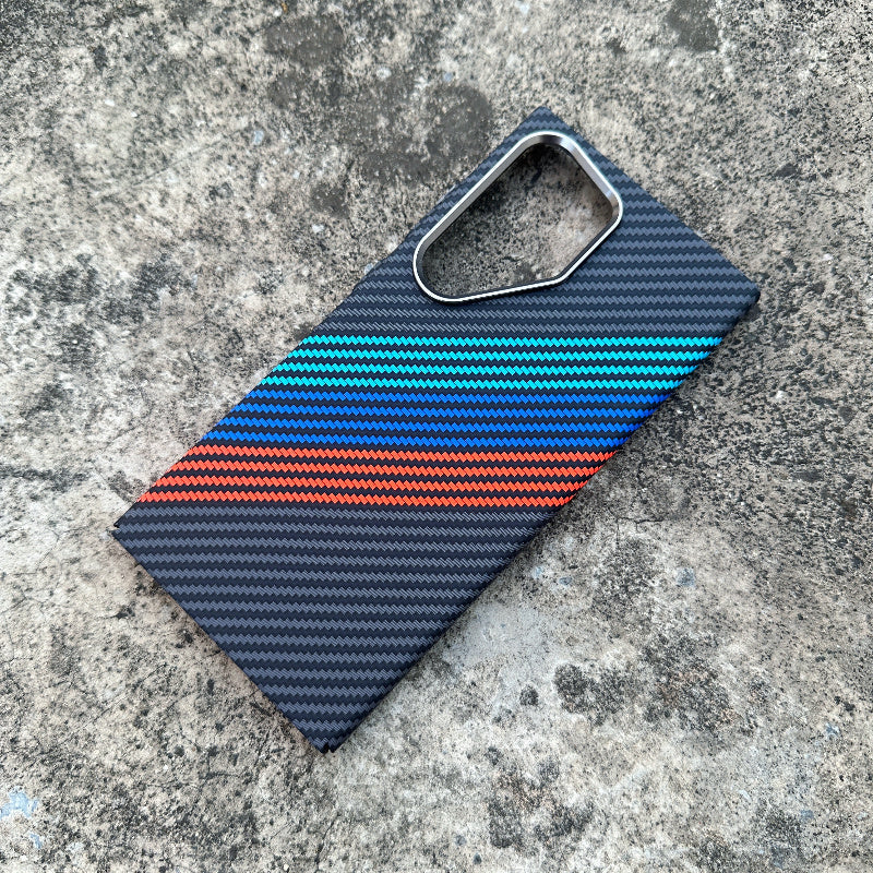 Case Samsung em fibra de carbono e metal