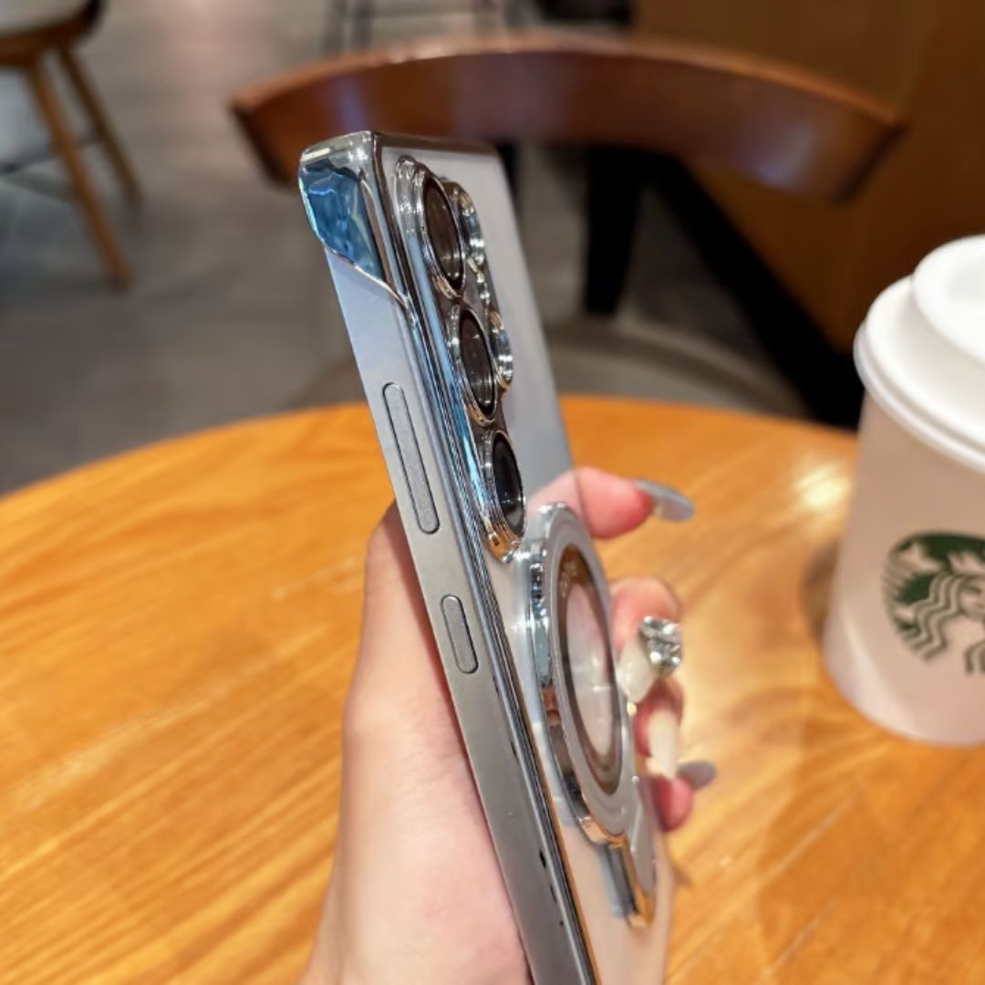 Case Samsung Transparente Sem Bordas Com Suporte