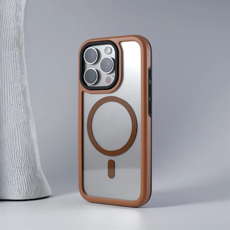 Case iPhone Anti-Impacto Minimalista Premium com Carregamento MagSafe