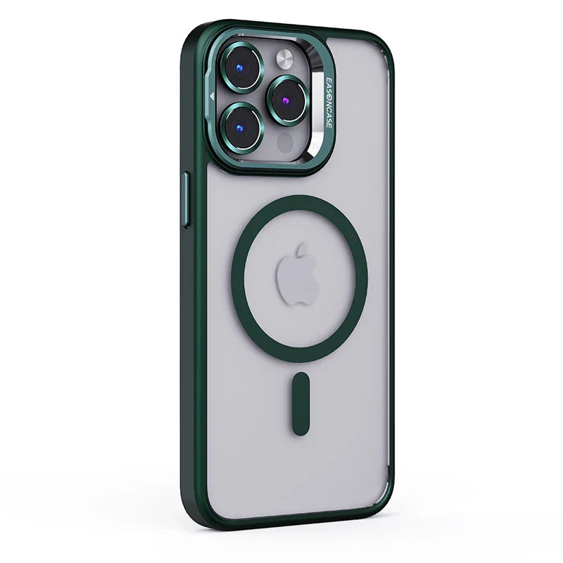 Case Nano Voxx Premium com MagSafe e detalhes em alumínio