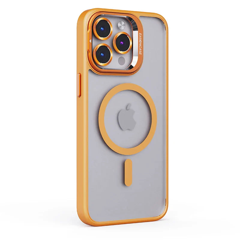Case Nano Voxx Premium com MagSafe e detalhes em alumínio