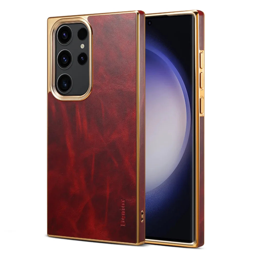 Case Samsung em couro genuíno de alto padrão