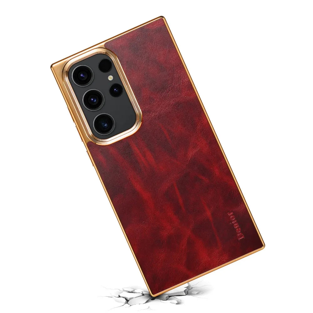 Case Samsung em couro genuíno de alto padrão