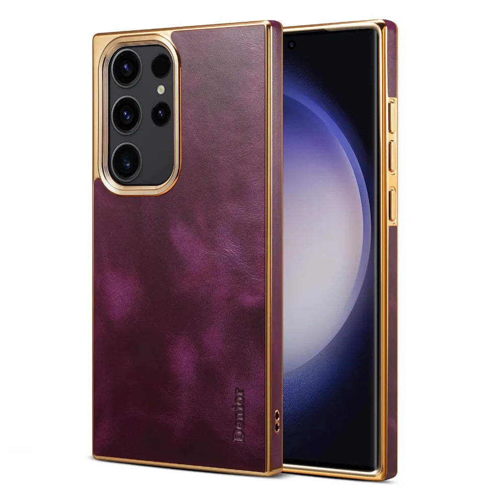 Case Samsung em couro genuíno de alto padrão