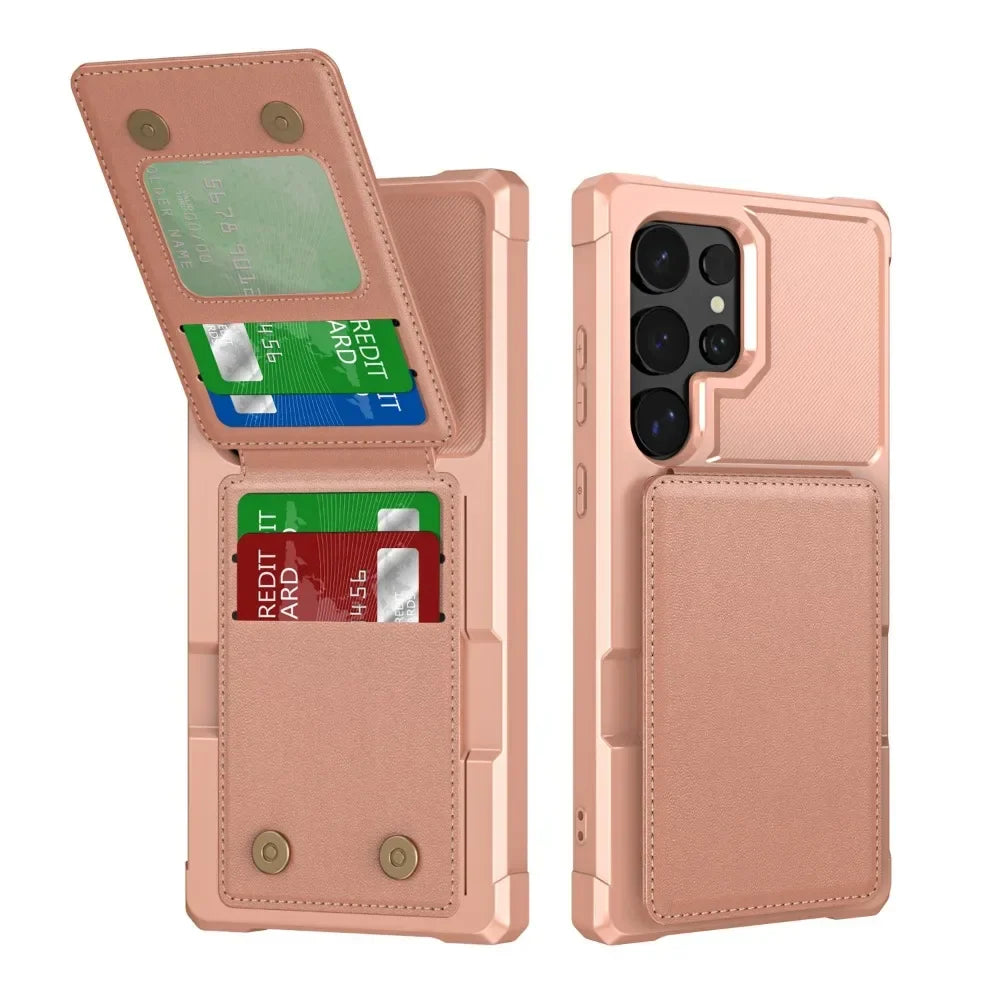 Capa Samsung em couro com carteira magnética