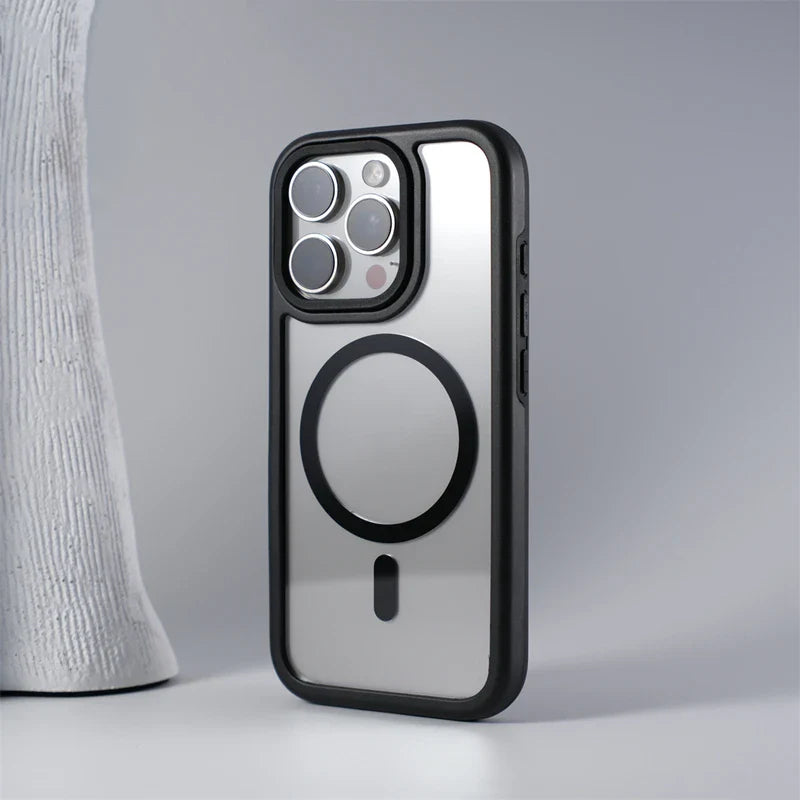 Case iPhone Anti-Impacto Minimalista Premium com Carregamento MagSafe