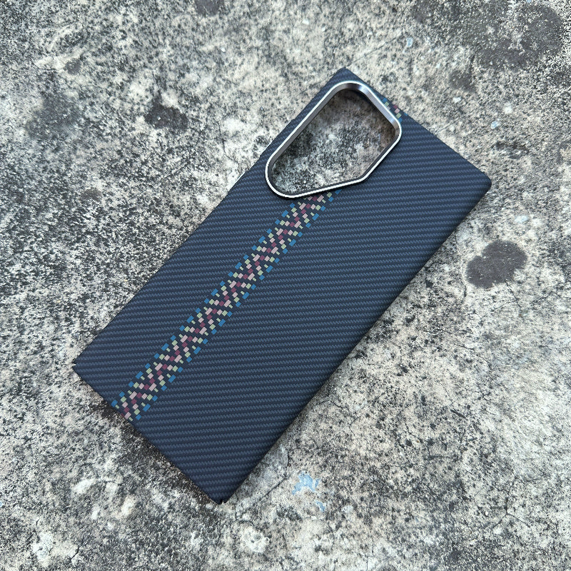 Case Samsung em fibra de carbono e metal