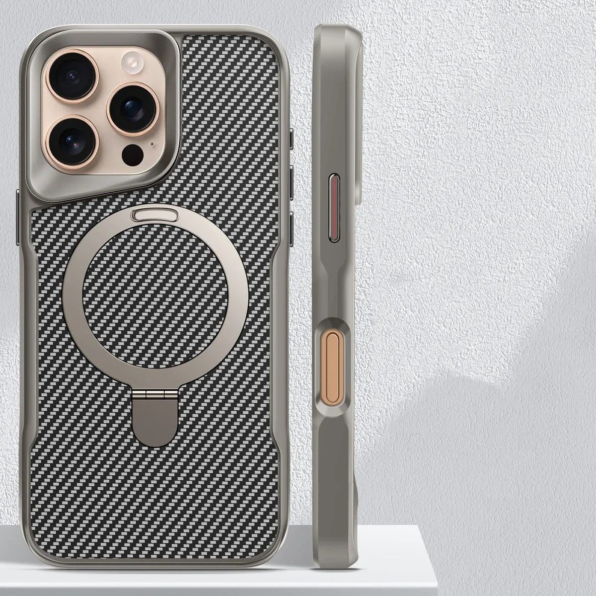 Case iPhone Anti-Impacto Carbono com Carregamento MagSafe