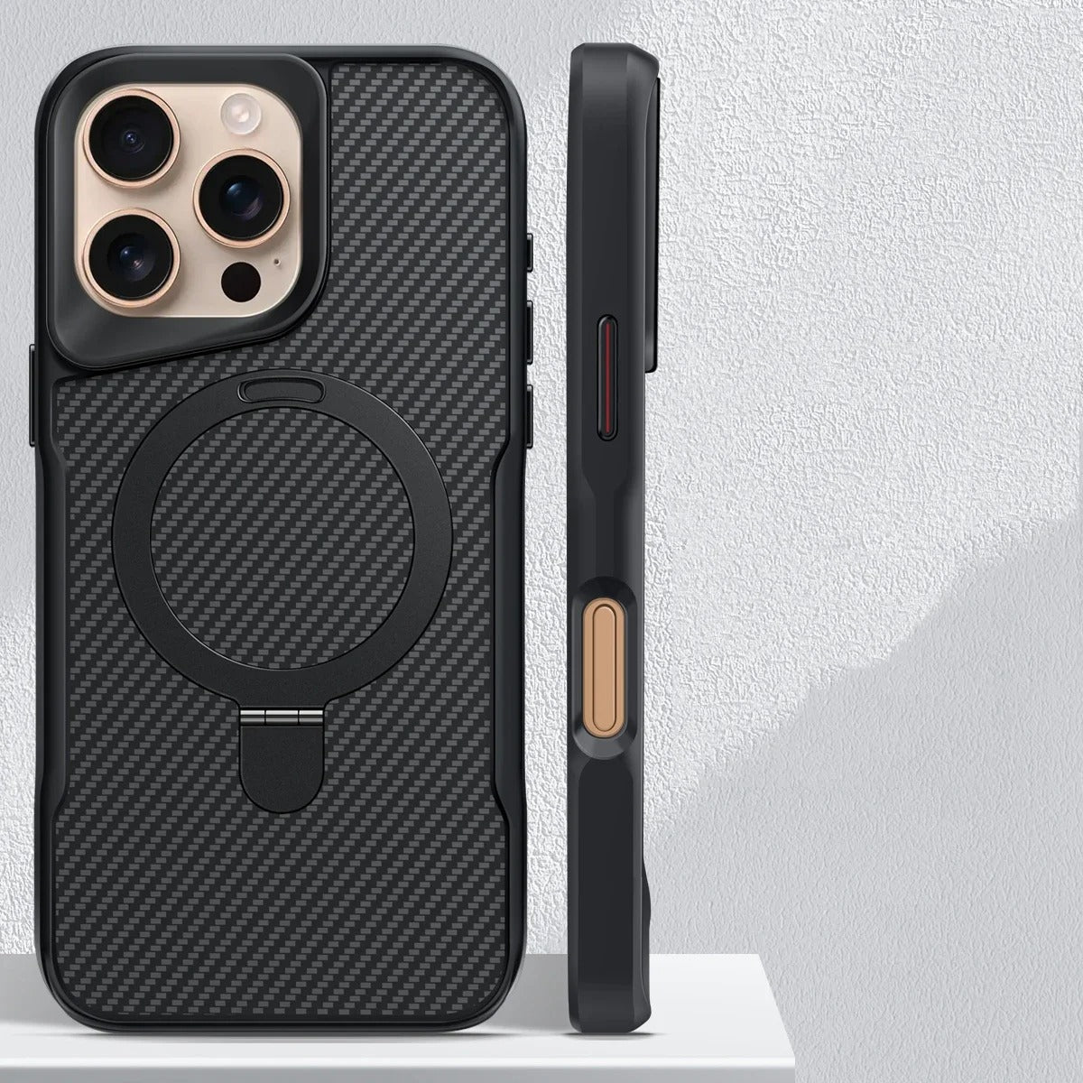 Case iPhone Anti-Impacto Carbono com Carregamento MagSafe
