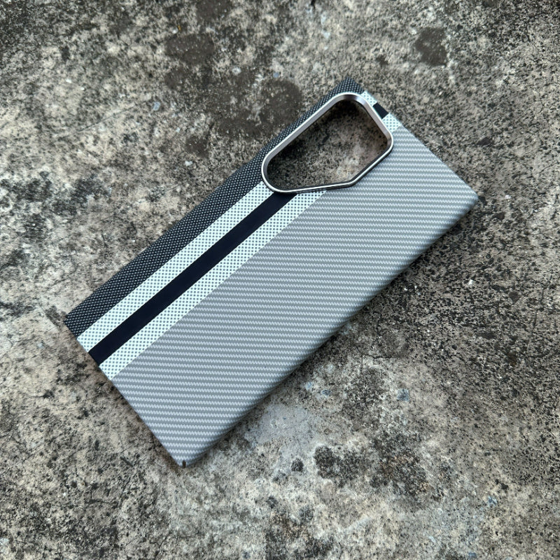 Case Samsung em fibra de carbono e metal