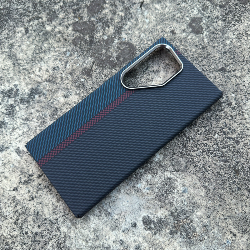 Case Samsung em fibra de carbono e metal