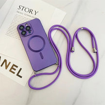 Case iPhone Silicone com Alça e Magsafe