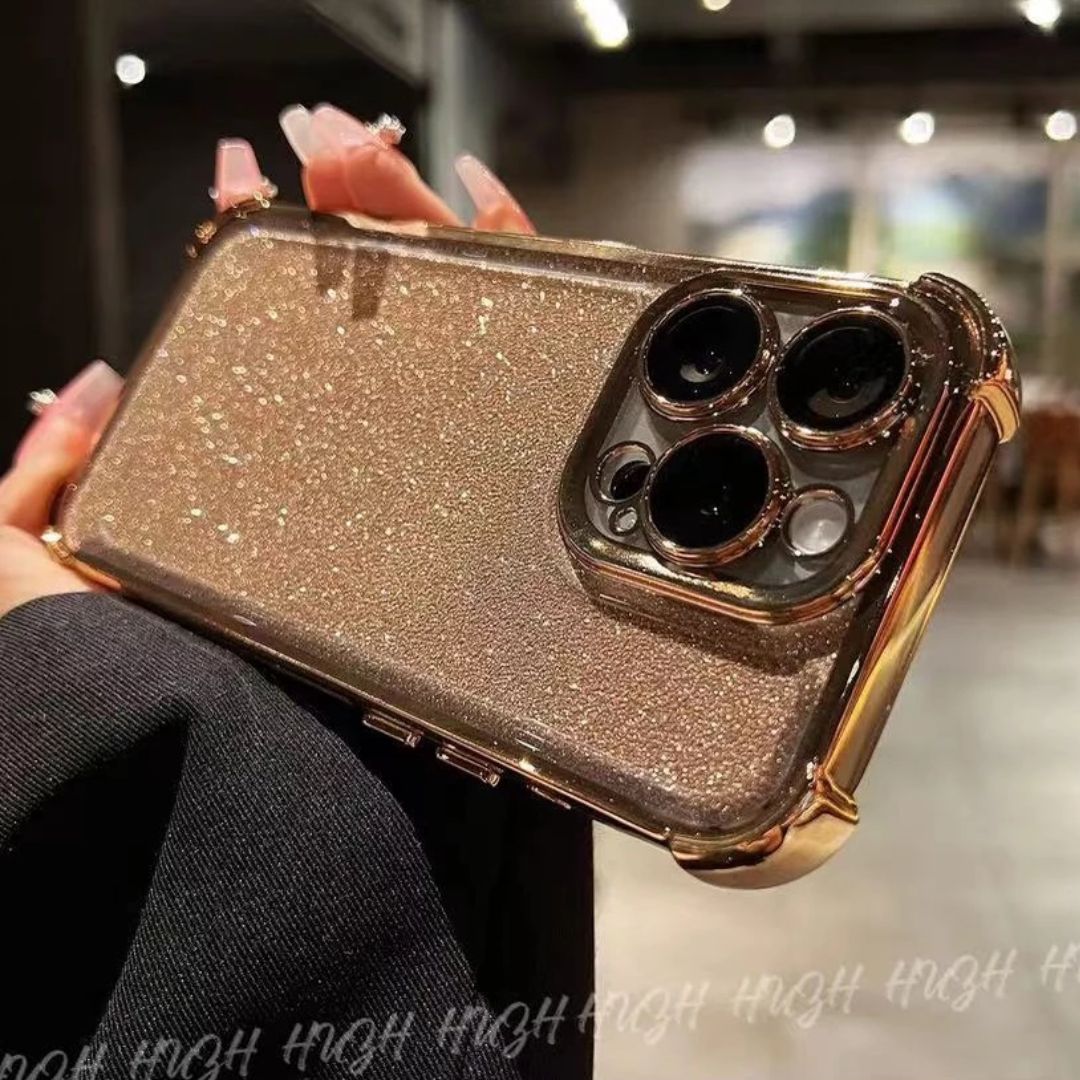 Case iPhone Brilho Proteção de Câmera e Cantos