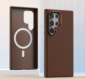 Capa Samsung em couro genuíno de luxo